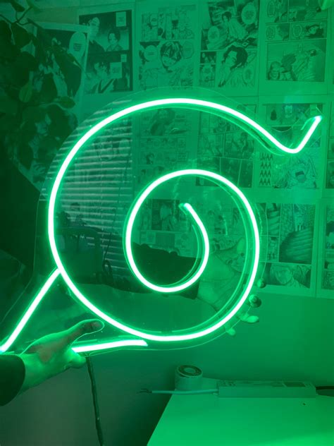 Hidden Leaf Village Neon Sign .